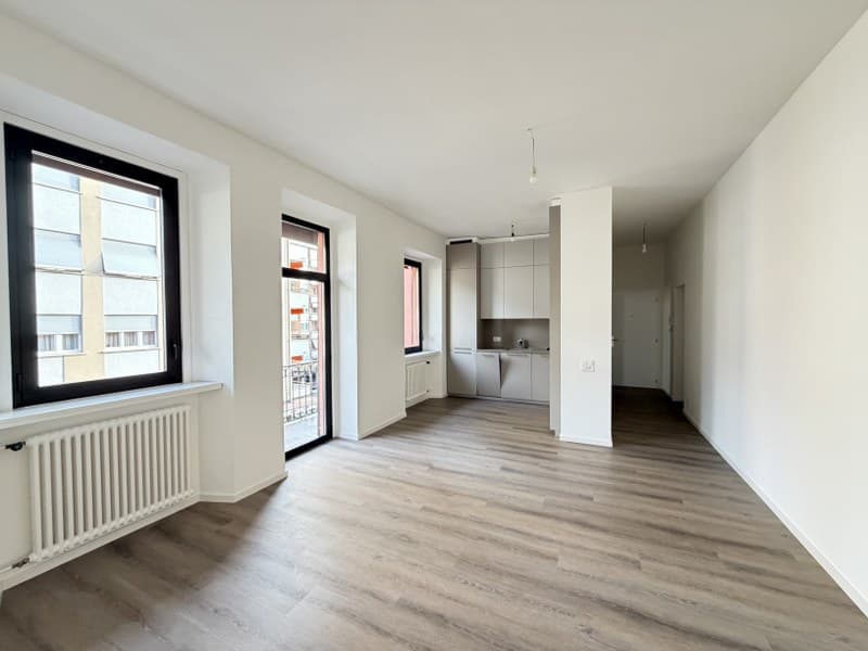 APPARTAMENTO COMPLETAMENTE RINNOVATO DI 2.5 LOCALI AL SECONDO PIANO CON BALCONE